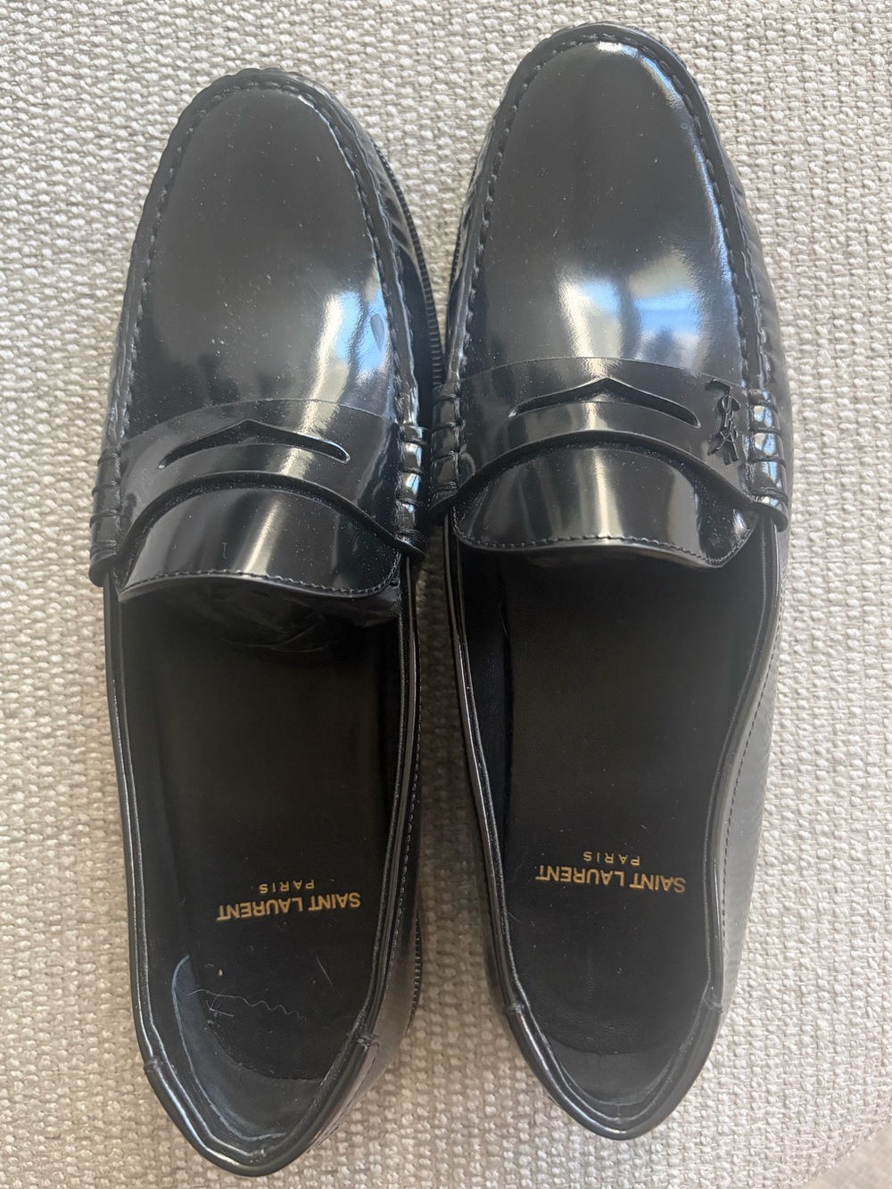 Saint Laurent Black Patent le Loafer Penny Loafer